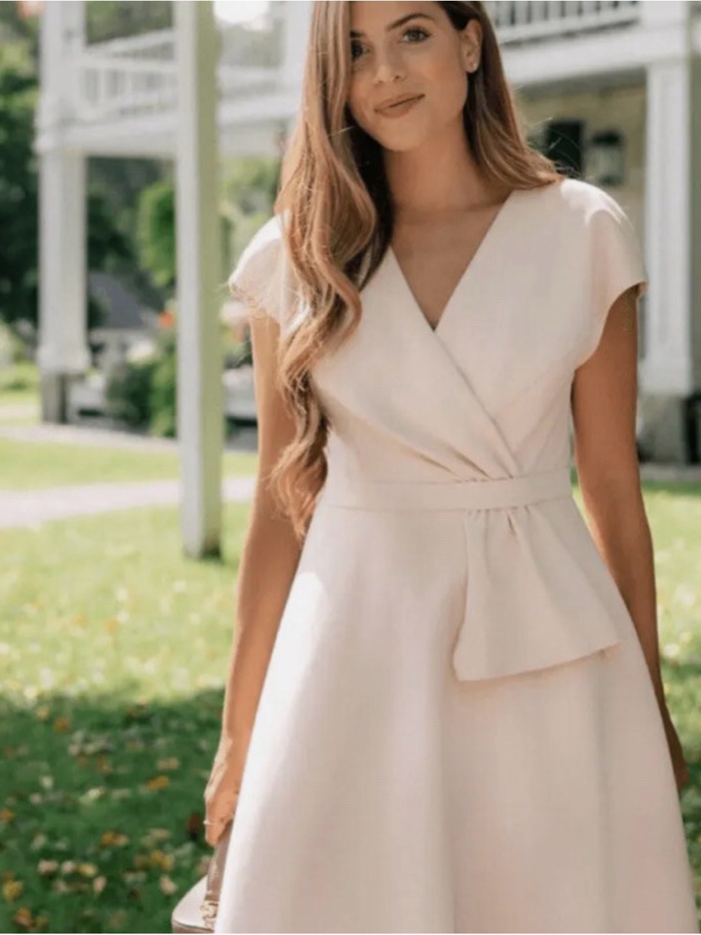 Gal Meets Glam Lydia Double Face Twist Dress